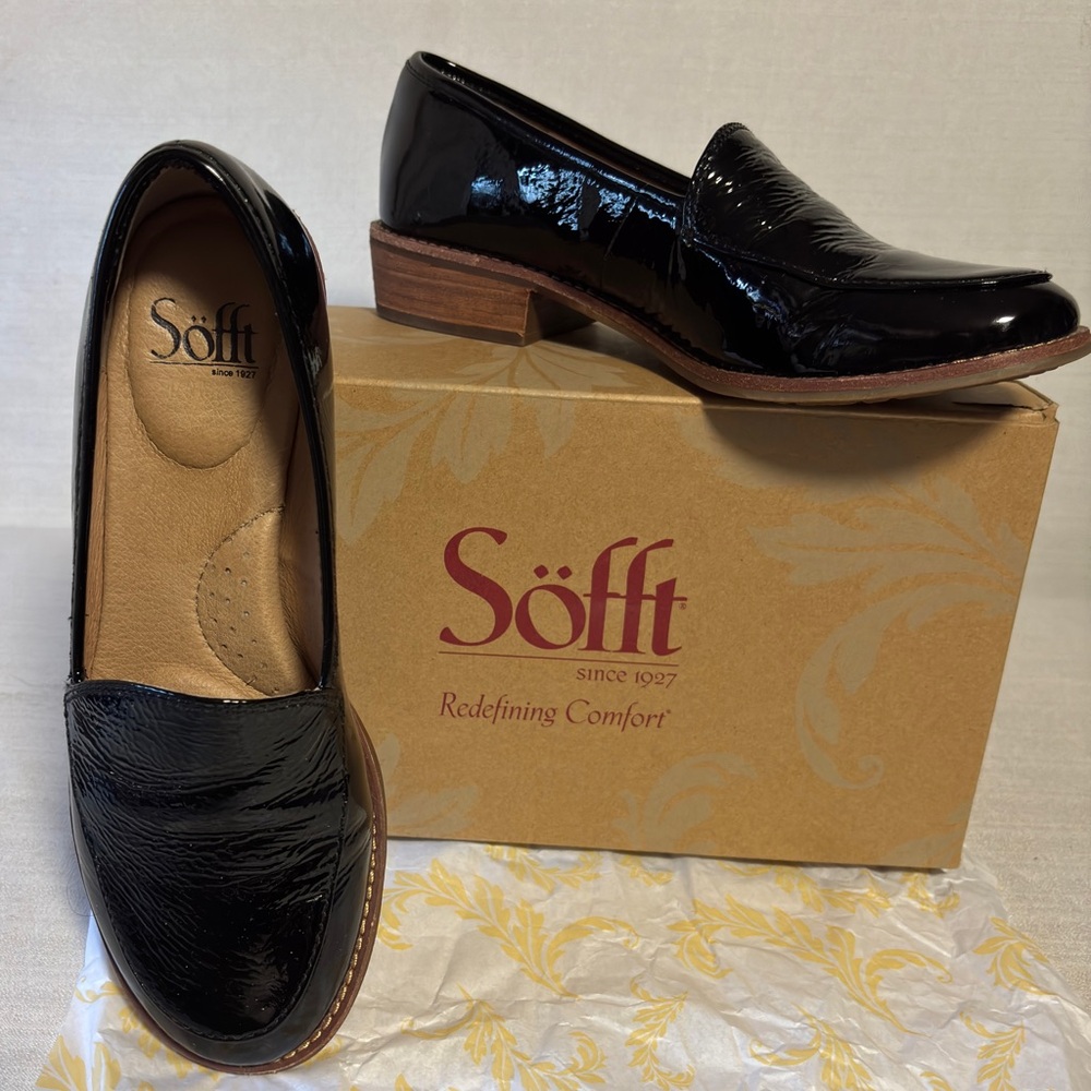 Sofft Napoli Women's Loafer The Walking Shoe 7M black patent leather